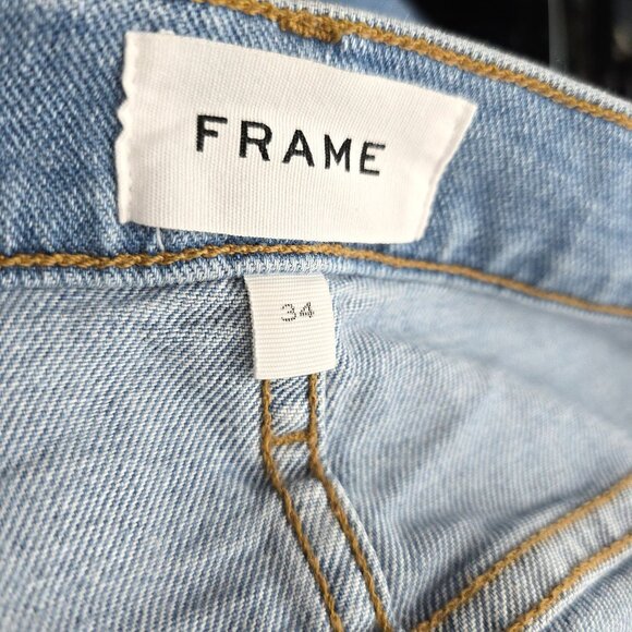 Frame L'Homme Dylan Skinny Jeans Men's Size 34 in Light Wash Dylan - Picture 10 of 10